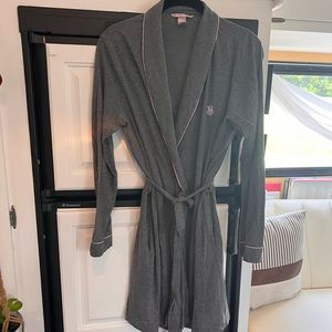 Victoria’s Secret Heather Gray & Pink Tshirt Robe sz L